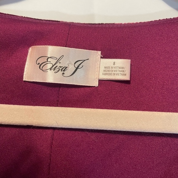 Eliza J Burgundy High Low Dress - Picture 1 of 4